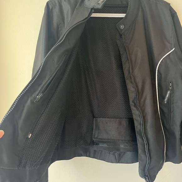 Screaming Eagle Black Motorcycle Jacket Med Cordura Waterproof Reflective Padded - Picture 8 of 12